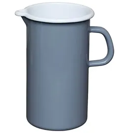 RIESS Riess, 0836-065, Krug 1,5 l, Retro, PURE GREY, Emaille, Made in Österreich, LBH: 16,3x11,3x19,0cm, 0,530kg, Krug, Hitzebeständig, Kompakt, Kratzfest, Schmutzabweisend, Spülmaschinenfest