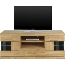 OTTO home Ribe Lowboard 140 cm Braun Holzwerkstoff/Glas