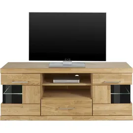 OTTO home Ribe Lowboard 140 cm Braun Holzwerkstoff/Glas