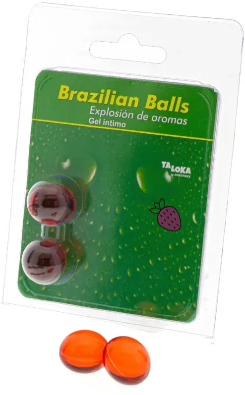 TALOKA - 2 BRASILIANISCHE KUGELN ERDBEER-INTIM-GEL