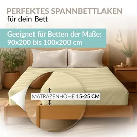 Carpe Sonno Spannbettlaken Jersey 90 x 200 - 100 x 200 - 140 x 200 - 160 x 200 - 180 x 200 - 200 x 200 cm gelb