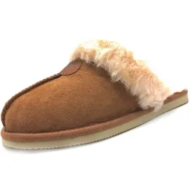 Thies Sheepskin Pantoffel Hausschuh Braun 42