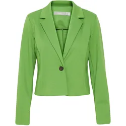 Jackenblazer FRANSA "Jackenblazer FRCedilan", Damen, Gr. L, grün (online lime), Obermaterial: 74% Polyester PES. 21% Viskose LENZING ECOVERO CV LenzEcov. 5% Elasthan EL., casual, kurz, Blazer