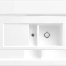 Villeroy & Boch Subway 60 rechts Einbauspüle keramik stone white Handbetätigung 1000 x 510 mm