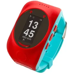 MyKi Watch Kinder 2G Smartwatch Rot Blau GPS Echtzeit Ortung SOS Tracker Sehr Gut