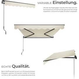 Tectake Gelenkarmmarkise Ornella 150 cm beige