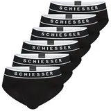 SCHIESSER Rio Slip unifarben schwarz M 6er Pack