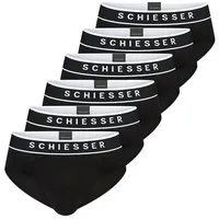 SCHIESSER Rio Slip unifarben schwarz M 6er Pack