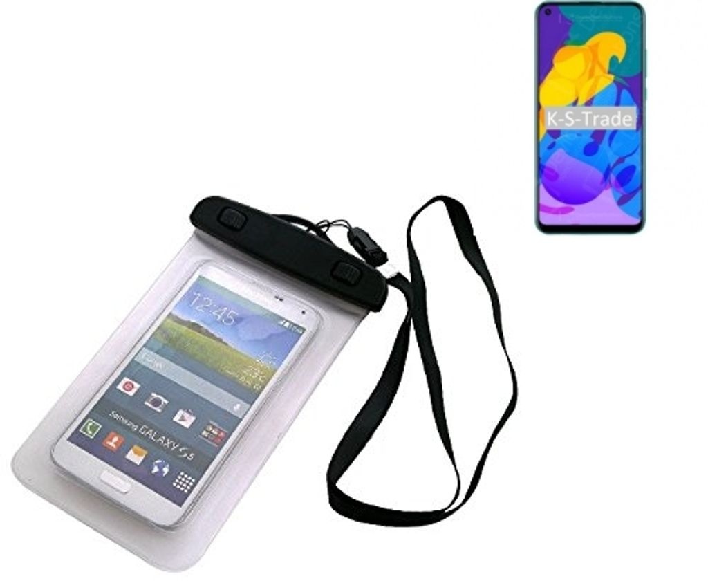 K-S-Trade Schutz Hülle Handy Hülle Kompatibel mit Huawei Honor Play 4T Beach Bag wasserdicht 16cm x 10cm Schutzhülle Staub Sand Flachwasser
