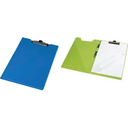 Klemmbrettmappe A4 PVC-Folie leinengeprägt farbig blau