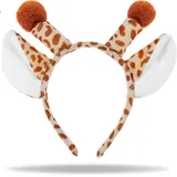 Hatstar Giraffenohren Haarreif | Stirnband mit Giraffen Ohren | Giraffenhörner Headwear | perfektes Accessoire für Karneval Fasching Kostüm Party ́s