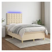 vidaXL Boxspringbett 120 x 200 cm Creme
