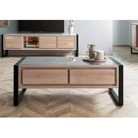 MASSIVMOEBEL24.DE Couchtisch Denver Beige Akazie 120 x 60 x 45 cm