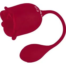 Rosen-Auflegevibrator mit Bullet, 20 cm, rot