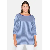 Sheego Damen Große Größen Rippshirt aus Rippware mit garngefärbten