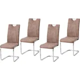 Hti-Living Esszimmerstuhl KellyC 4er-Set Braun