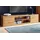 Home Affaire Lowboard HOME AFFAIRE "Logo,200cm breit,42 cm tief, Fronten Massivholz, Kabeldurchführung", beige (kernbuche teilmassiv), B:200cm H:45cm T:42cm, Holz teilmassiv, Sideboards, Lowboard, Korpus Holzwerkstoff,2 Klappen, 5 Fächer, Metallgriffe