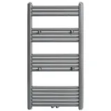 vidaXL Heizkörper Handtuchheizkörper Warmwasser Gerade 600 x 1160 mm grau
