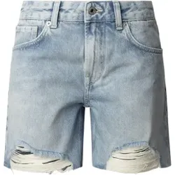 Pepe Jeans für Damen. PL801186MQ7 Kurz Regular Distressed blau (27), Lässig, Baumwolle, Denim