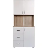 Hti-Living Küchenbuffet Blanca 80 x 180 x 40 cm Grau