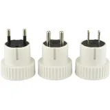 Unitec Reisestecker-set, weiß 3 Tlg.
