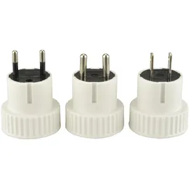 Unitec Reisestecker-set, weiß 3 Tlg.