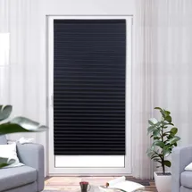 K-HOME K-Home® Klebe-Plissee schwarz, Lichtschutz B60 x H130 cm