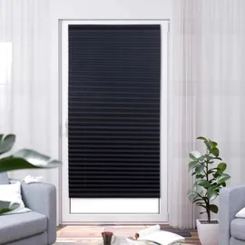 K-HOME K-Home® Klebe-Plissee schwarz, Lichtschutz B60 x H130 cm