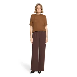 Betty Barclay Lochstrick-Pullover mit Wasserfallausschnitt Braun 44