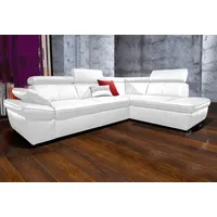 exxpo - sofa fashion Ecksofa »Salerno, klassisch modernes Funktionssofa, hoher Sitzkomfort, L-Form«, inkl. Kopf- und Armteilverstellung, wahlweise mit Bettfunktion