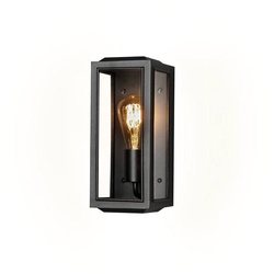 Carpi Wandleuchte klein schwarz mit E27 Sockel