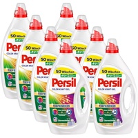 Persil Color Kraft-Gel 400 WL (8 x 50 Waschladungen), Flüssigwaschmittel mit Tiefenrein Technologie, Colorwaschmittel für reine Wäsche und hygienische Frische für die Maschine, wirksam ab 20 °C