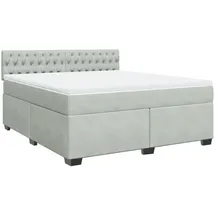 vidaXL Boxspringbett 180 x 200 cm Hellgrau