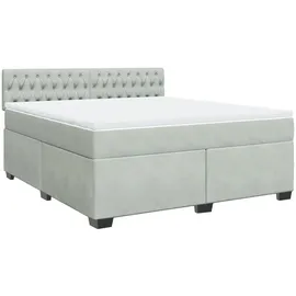 vidaXL Boxspringbett 180 x 200 cm Hellgrau