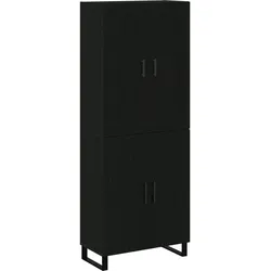 vidaXL Highboard Schwarz Eiche 69.5x34x180 cm Ingenieure Holz
