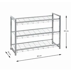Haku-Möbel Schuhregal 80 x 30 x 60 cm grau