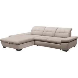 Ecksofa ALINA "Salima", grau (seidengrau tbs 2), B:297cm H:90cm T:204cm, Sofas, Inklusive Rückenlehnenverstellung