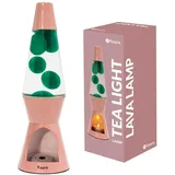 Fisura - Lavalampe mit Kerze. Lavalampe ohne Strom. Rosa und grüne Lavalampe. Umweltfreundliche Lampe. Originelles Geschenk. 29 cm x 8,5 cm (Kerze Nicht enthalten)