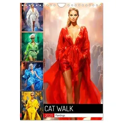 Cat Walk. Paintings (Wandkalender 2025 DIN A4 hoch), CALVENDO Monatskalender