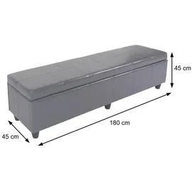 MCW Sitzbank Arezzo XXL Schwarz 180 x 45 x 45 cm