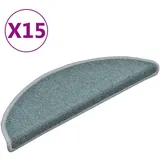 vidaXL Treppenmatten 15 Stk. Blau 56x17x3 cm