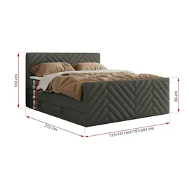 MKS Paris King Duo 180 x 200 cm H4 Grau