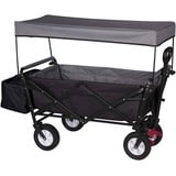 Woltu Bollerwagen faltbar mit Dach, Rollen mit Bremse, Strandwagen mit Sonnenschutz, für Garten Camping Kinder, 80 kg belastbar,