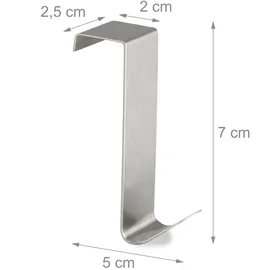 Relaxdays Türhaken 24er Set Edelstahl Silber