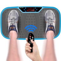 SportTronic Profi Vibrationsplatte 3D Wipp Vibrations Technologie, XXL Fläche: 68 x 38 cm, inkl. Trainingsbänder & Fernbedienung Blau