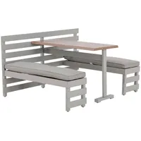 Sunjoy Stahl Gartenset LAGOS - 126cm x 157cm, grau