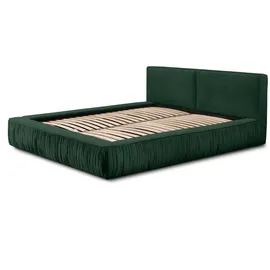Fun Möbel Polsterbett Doppelbett LEXIE 140x200cm Komplettset in Stoff Riviera Grün