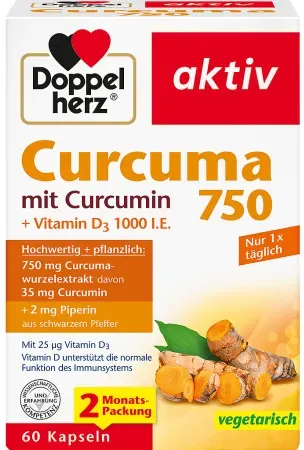 Doppelherz Aktiv Curcuma 750 Kapseln 60 Stück