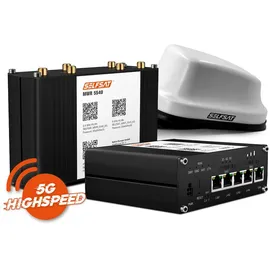 Selfsat MWR 5540 5G Cat 12 WLAN Router bis 2,6 Gbps inkl. SELFSAT 5G Antenne weiß