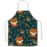 Linghhang - Kinderschürze aus Leinen mit süßem Muster zum Kochen, Malen, Gärtnern